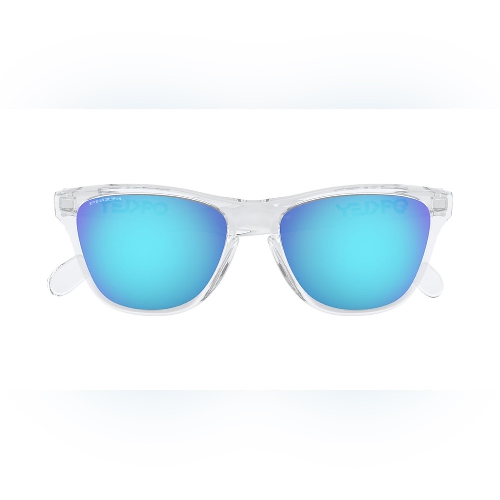 Oakley Frogskins™ Sunglasses - Prizm Sapphire Lenses / Crystal Clear Frame